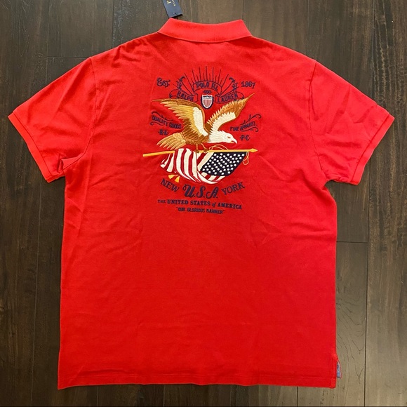 SOLD!! Polo Ralph Lauren USA Polo Shirt - Picture 7 of 8